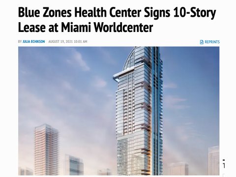 Screenshot of the article on Commercial Observer