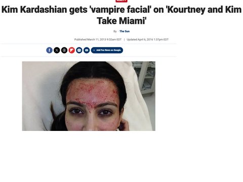 Screenshot of the article on Fox News