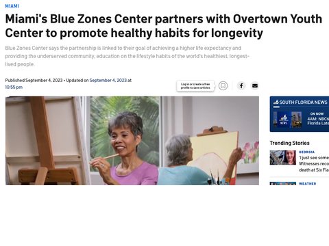 Screenshot of the article on NBC 6 South Florida