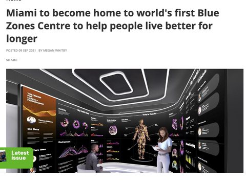 Screenshot of the article on Spa Business
